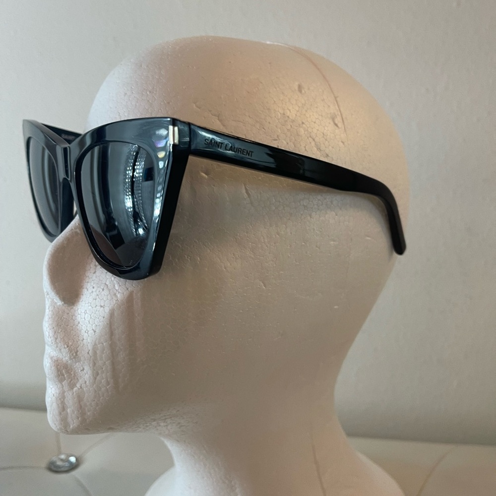 Saint Laurent Black Cat-Eye Sunglasses - Picture 7 of 12